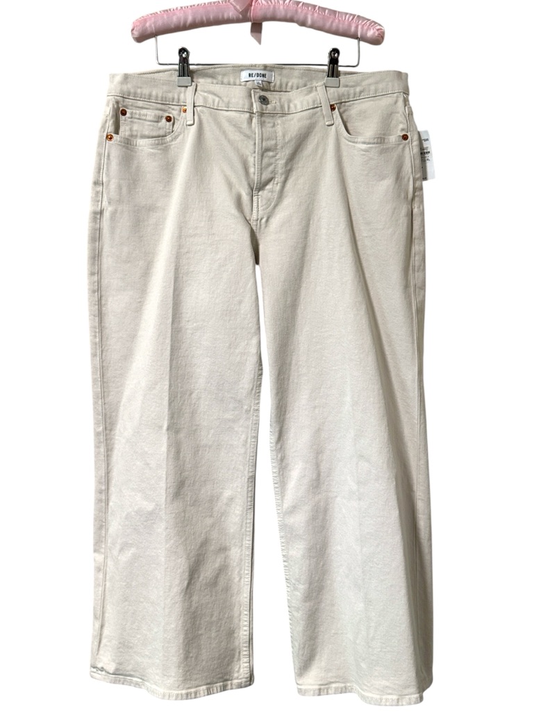 Re/Done Mid Rise Wide-Leg Crop Jeans Size 32